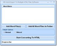 MS Word to HTML Batch Convert Multiple Documents S screenshot